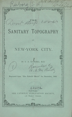 The sanitary topography of New-York City