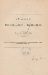 On a new meteorological instrument