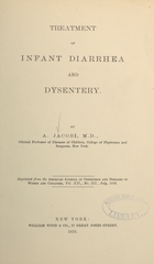 Treatment of infant diarrhea and dysentery
