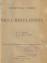 Hospital Corps drill regulations, U.S. Army