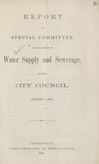 Report of Special Committee on the Subject of Water Supply and Sewerage to the City Council, October 4, 1864