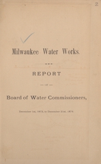 Report of Board of Water Commissioners: December 1st, 1873 to December 31st, 1874