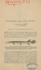 Gar-pikes, old and young