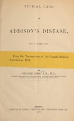 Typical case of Addison's disease, with remarks