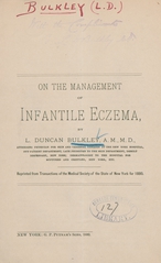 On the management of infantile eczema