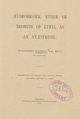 Hydrobromic ether or bromide of ethyl as an anaesthetic