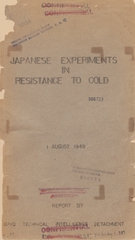Japanese experiments in resistance to cold