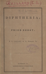 Diphtheria: a prize essay