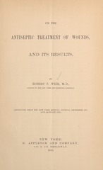 On the antiseptic treatment of wounds and its results