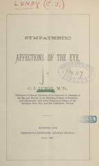 Sympathetic affections of the eye
