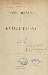 Consciousness in evolution
