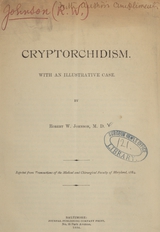 Cryptorchidism, with an illustrative case