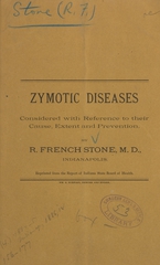 Zymotic diseases considered with reference to their cause, extent, and prevention
