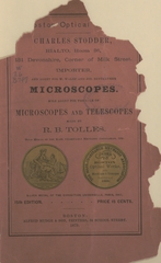 Boston optical works: Charles Stodder, Rialto, Room 36, 131 Devonshire ... importer and agent for W. Wales' and Jos. Zentmayer's microscopes