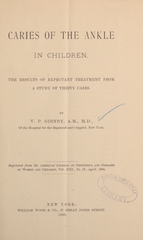 Caries of the ankle in children: the results of expectant treatment from a study of thirty cases