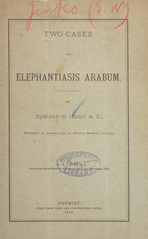 Two cases of elephantiasis arabum