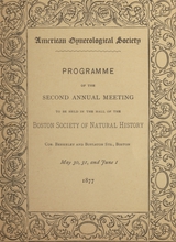 Programme of the second annual meeting: to be held in the hall of the Boston Society of Natural History, cor. Berkeley and Boylston Sts., Boston, May 30, 31, and June 1 1877