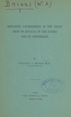 Antiseptic cataphoresis in the treatment of diseases of the uterus and its appendages