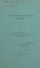 Ice in the treatment of croupous pneumonia