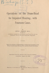 Operations on the drum-head for impaired hearing: with fourteen cases