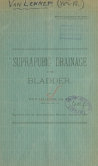 Suprapubic drainage of the bladder