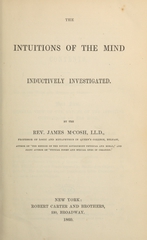 The intuitions of the mind inductively investigated