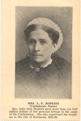 Mrs. A.F. Hopkins: (Confederate nurse)