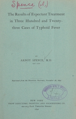 The results of expectant treatment in three hundred and twenty-three cases of typhoid fever