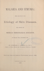 Malaria and struma: their relation to the etiology of skin diseases
