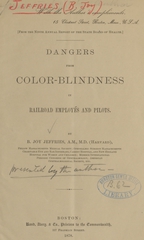 Dangers from color-blindness in railroad employés and pilots