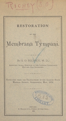 Restoration of the membrana tympani