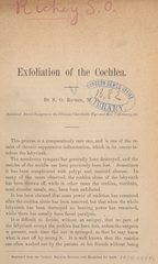 Exfoliation of the cochlea