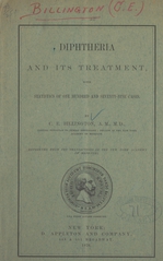 Diphtheria and its treatment, with statistics of one hundred and seventy nine cases