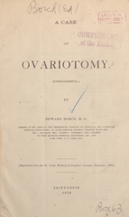 A case of ovariotomy (unsuccessful)