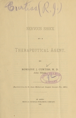 Nervous shock as a therapeutical agent