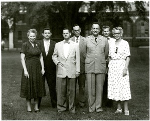 [Dr. Frank Bradway Rogers with staff members of the Armed Forces Medical Library]