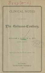 Clinical notes upon the use of the galvano-cautery
