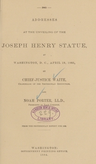 Addresses at the unveiling of the Joseph Henry statue at Washington, D.C., April 19, 1883