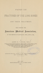 Paper on fractures of the long bones and their treatment: read before the American Medical Association at the meeting in Cleveland, Ohio, June 6, 1883