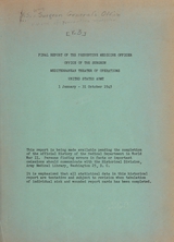 Final report of the preventive medicine officer, Office of the Surgeon, Mediterranean Theater of Operations, United States Army, 1 January-31 October 1945