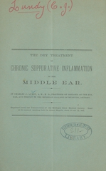 The dry treatment of chronic suppurative inflammation of the middle ear