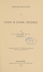 Deterioration of vision in school children