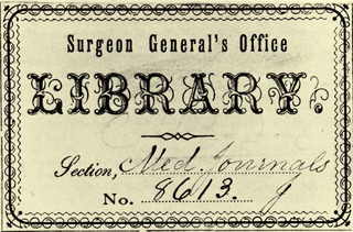 [Bookplate of the Library of the Surgeon General's Office]