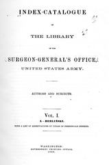 [Title page of the Index-catalogue]