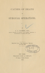 Causes of death in surgical operations
