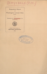 Biographical memoir of Washington Lemuel Atlee, M.D