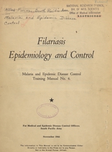 Filariasis, epidemiology, and control