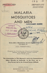 Malaria, mosquitoes, and men