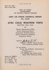 ATSC cold weather tests: winter 1944-1945