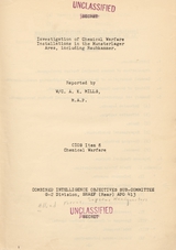 Investigation of chemical warfare installations in the Munsterlager area, including Raubkammer